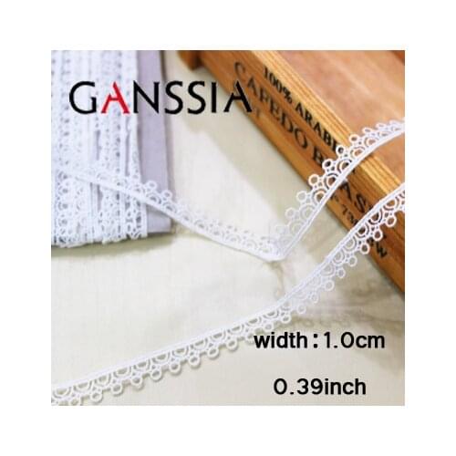 1Yard Width: 1cm Slender Ring design Pendant Milk Silk Lace Dress Collar and Cuff Decoration DIY Sewing Accessories(ss-1049)