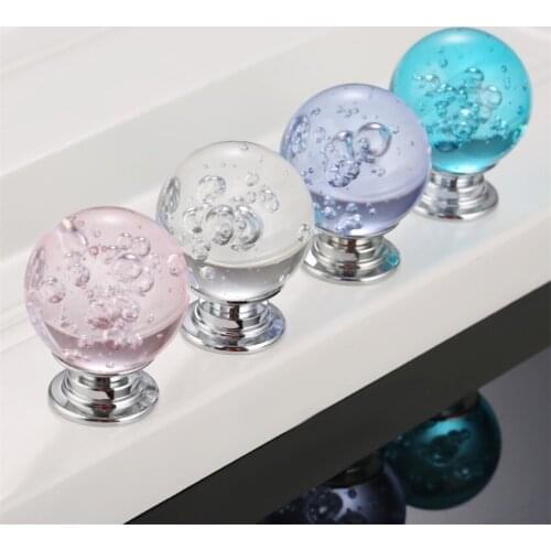 1PC Crystal Glass Diamond Door Knobs Pulls Furniture Cabinet Knobs and Handles Drawer Cupboard Door Kitchen Furniture Pull Knob