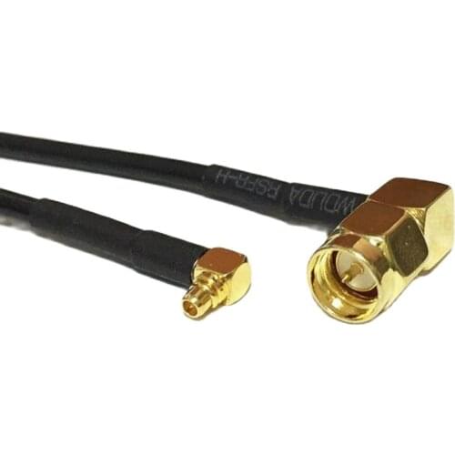 1pcs SMA Male Plug Right Angle Switch MMCX Male RA angled RG174 Cable 20CM 8"/30CM/50CM/100CM Adapter Wholesale Fast Ship