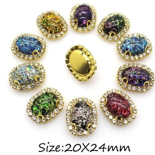 10pcs /lot 20*24MM Oval Rhinestone Flatback Snap Sewing Button for Clothing Manualidades Diy Accessories Craft Decorative