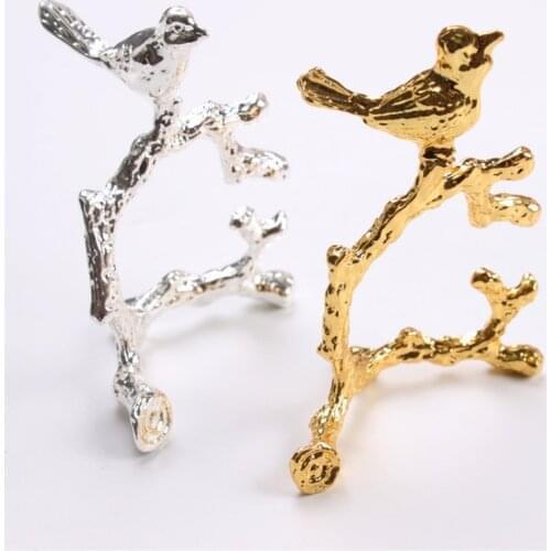 10PCS/Metal Napkin Birdie Alloy Napkin Ring 3D Shape Napkin Ring Table Decoration Table Decoration Household Goods
