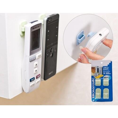 2Pcs/Set Plastic Hooks Sticky Hook Set Air Conditioner TV Remote Control Key Practical Wall Storage Strong Hanger Holder