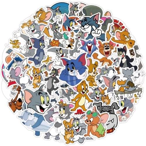 Ransitute R1083 50pcs/set Cute Cat Cartoon Scrapbooking Stickers Decal For Guitar Laptop Luggage Car Fridge Graffiti Sticker