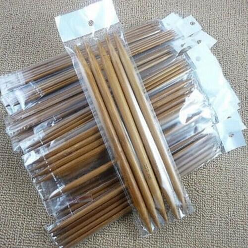 75Pcs Bamboo Double Pointed Knitting Needles Durable for Sock Sweater Scarf HY99