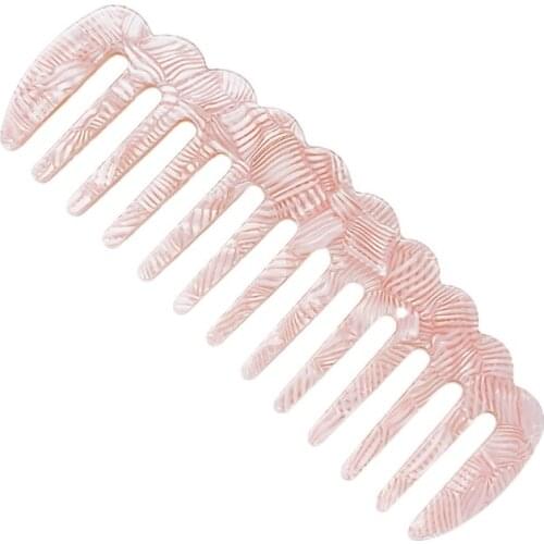 Acetate Wavy Anti-Static Massage Hair Comb Marble Stone Print Large Hairbrush C1FF