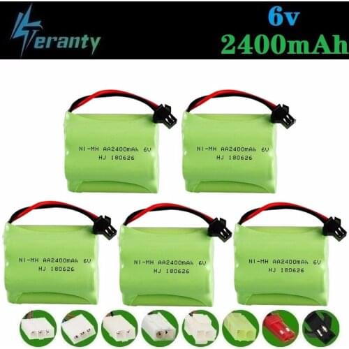 2400mah 6v Rechargeable Battery For Rc toys Cars Tanks Robots Guns Boats AA NiMH Battery 6v 2400mah Battery Pack 1Pcs-10Pcs