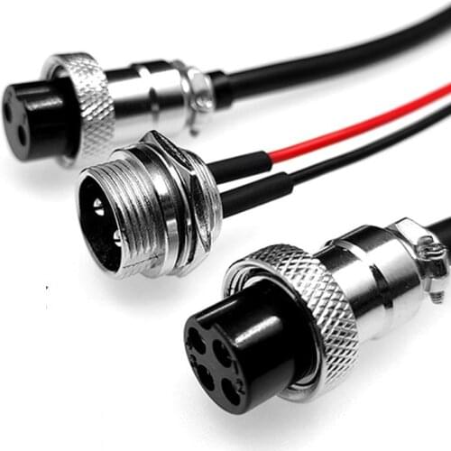 GX16 Aviation Connector Plug Socket Connector Male Female Metal Cable Connectors 2 3 4 5 6 7 8 Pin Plug-in With 100CM 20CM Line