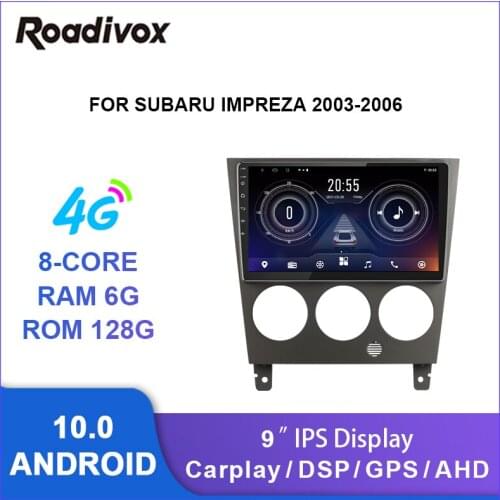 9" android 10.0 car radio video gps navigation player for Subaru Impreza GD GG 2002 2007 multimedia autoradio stereo head unit