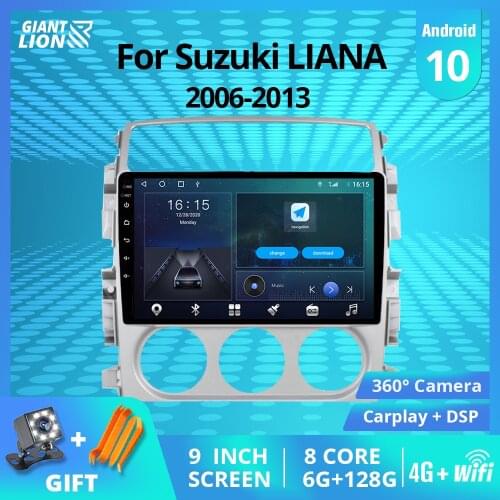 2DIN Android 10.0 Car Radio For Suzuki LIANA 2006-2013 Car Multimedia Player GPS Navigation Auto Radio DSP IGO Stereo Receiver