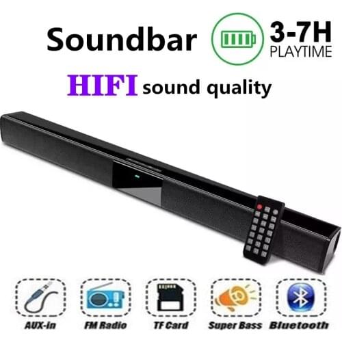 Home theater Wireless Bluetooth 4 Speakers HIFI Stereo Bass Sound bar Portable Subwoofer With FM Radio USB for Computer TV Phone