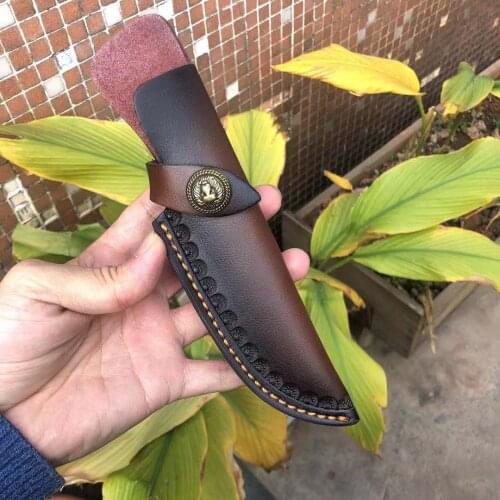 Straight Man-made Leather Fixed Blade Knife Tool Belt Loop Case Holder Holster Pouch Bag Pocket For Hunting Knife Accessories