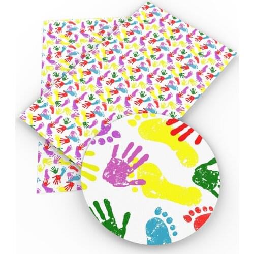 David accessories 30x140cm autism awareness faux Artificial Synthetic Leather,DIY Sewing Fabric Garment knot-bow,1Yc4403