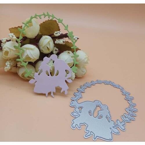 Leaf Leaves Flower Lovers Date Oval Round Shape Swing Wedding Cutting die for Scrapebooking Card Paper craft Stencil Knife Mould