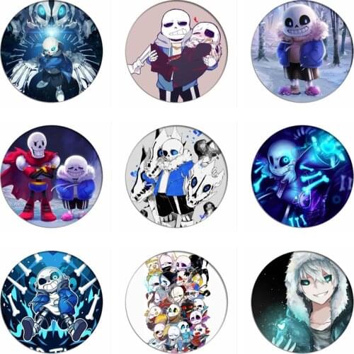 Games Undertale Sans Cosplay Badges Papyrus Brooch Clothing Icon Skull Brother Collection Breastpin for Backpacks Clothes