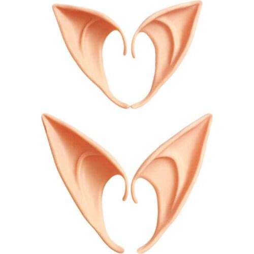 Cosplay Elf Ears Latex Simulation Soft Harmless False Ears Props Christmas Angel Fairy Dress Up Cosplay Costume Accessories