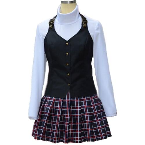 Persona 5 Makoto Nijima Kasumi Yoshizo Cosplay Costumes Women School Uniform For Girls top+coat+skirt 11