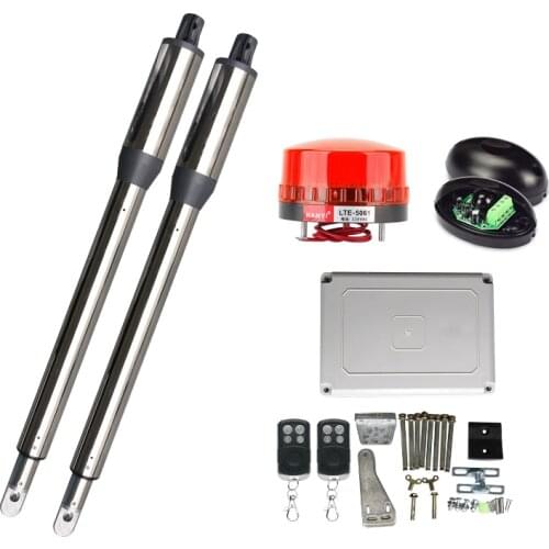 300kg Double Door Swing Door Opener with Light Sensor Automatic Electric Swing Gate Actuator Operator Courtyard Garage Gate Door