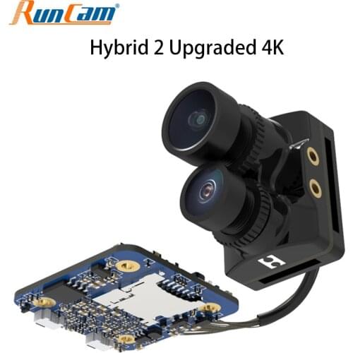 RunCam Hybrid 2 Upgraded 4K FPV HD Recording Camera DC 5-20V W/ Dual Lens FOV 145° Phoenix 2 Analog Sensor for FPV Racing Drone