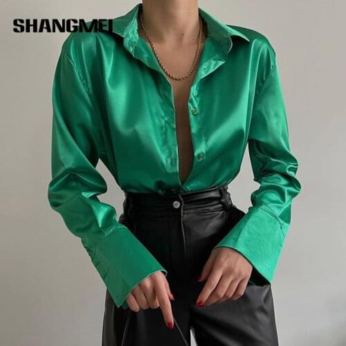 SHANGMEI Women's Blue Shirts