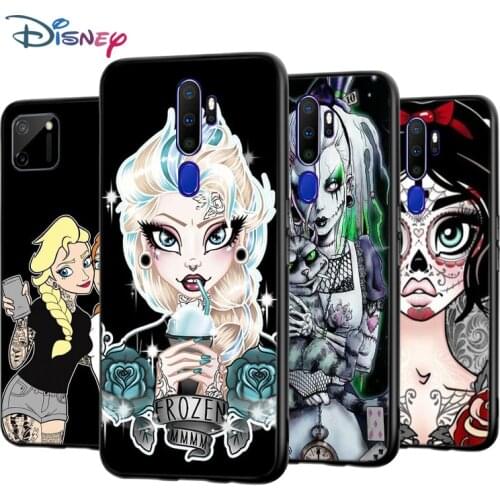 Tattoo Cartoon Princess For OPPO A5 A9 A7 A11X A1K A12 A12E A31 A32 A53 A53S A72 A73 A93 AX7 Pro 2020 Silicone Phone Case
