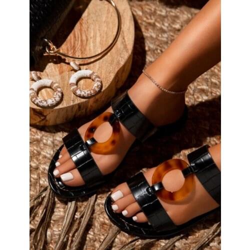 2020 Summer New Fashion Women PVC Sandals Leopard Print Slip-on Shallow Flat Jelly Shoes Ladies Outdoor Holiday Slipper big size