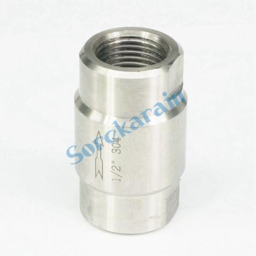 1/2" BSP Female 304 Stainless Steel Non-return Inline Spring Valve One way Check Valve 915 PSI