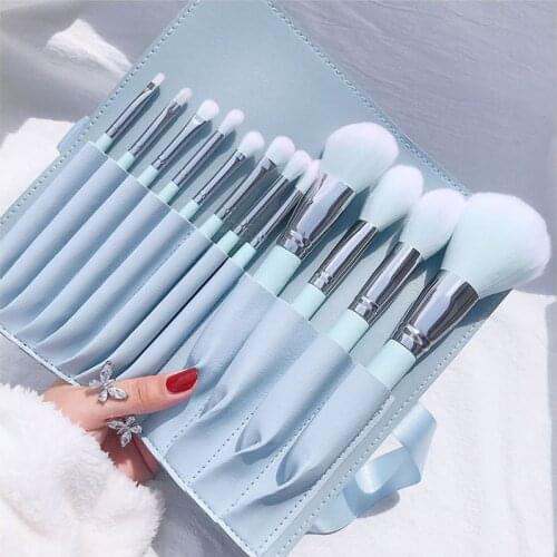 10 PCS/ 11 PCS/ 12 PCS Makeup Brush With A Storage Bag Eye Shadow Brush Eyebrow Brush Foundation Brush Blush Brush