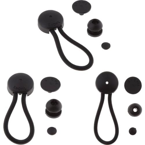 3Pcs Universal Boat Cover Tie Down Kit Ball Bungee Bungie Cord Strap