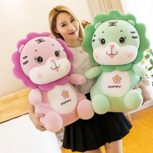 35/50cm Creative Sunflower Tiger Soft Cartoon Stuffed Animal Plush Pillow Kawaii Cotton Toys For Children Kid Girl Birthday Gift