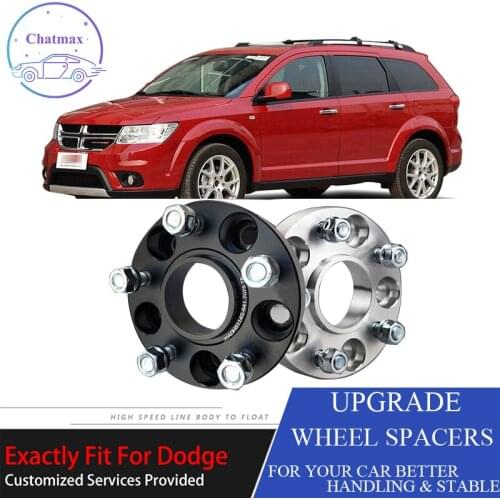 For Dodge JCUV 2009+ 5X127 71.6CB 25mm Thick Hubcenteric Black/White Coulor Wheel Spacer Adapters