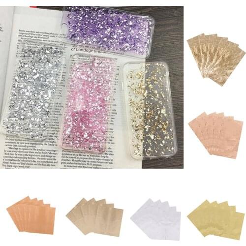 5Pcs Silver Gold Leaf Gilding Foil Paper Sheets for DIY Art Craft Gilding Decoration