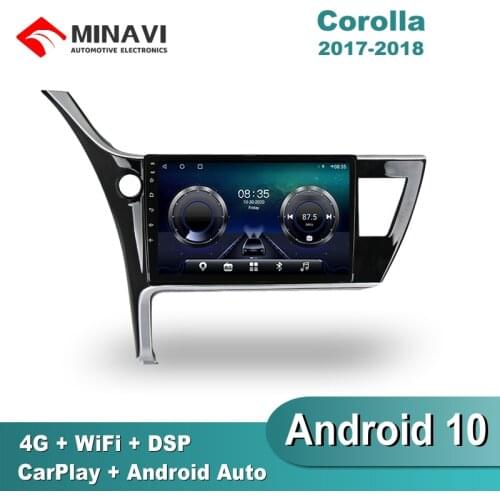 9'' IPS Android 9 2GB+32GB DSP Car Radio multimedia Video player GPS NavigaFor TOYOTA COROLLA 2017 LEFT PEPTIDE WIFI