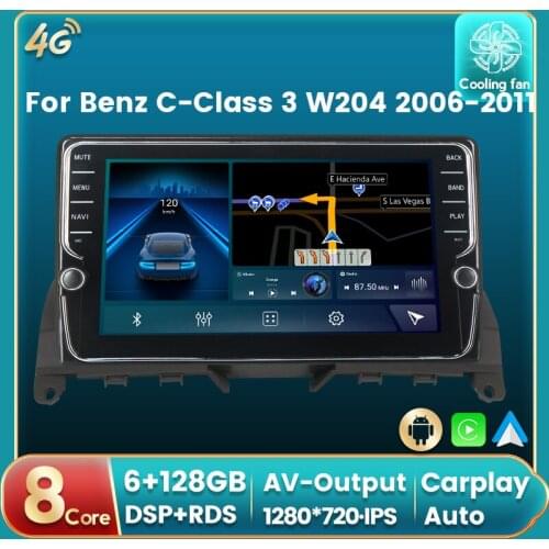 Android 11 4G LTE DSP Car Radio Auto Multimedia DVD Player For Benz C-Class 3 W204 2006-2011 GPS Navi Auto carplay IPS