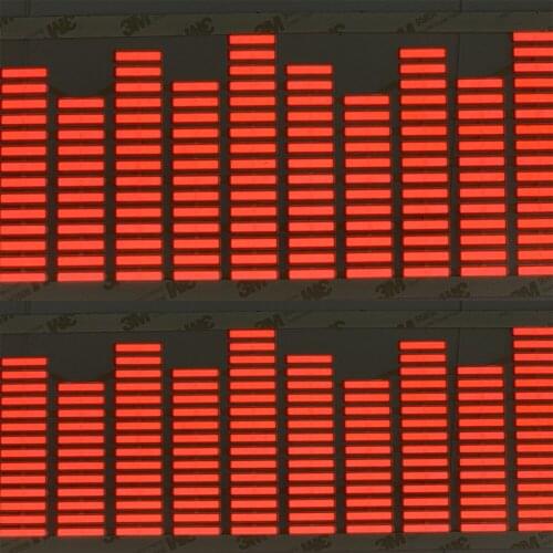 Red Color 70*16cm El Music Control Car Sticker Free Shipping