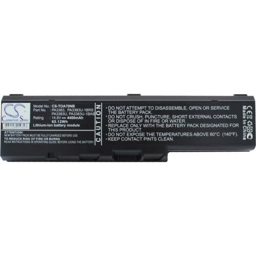 CS 4400mAh/65.12Wh battery for Toshiba Satellite A70,Satellite A70-S2362,PA3383U,PA3383U-1BAS,PA3385U-1BRS,1BAS