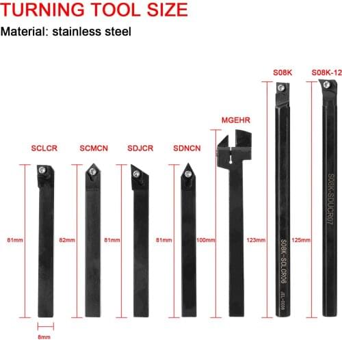 8mm High Hardness Milling Tool Holder Quick Cutting Professional Efficiency Lathe CNC Arbor with Insert and Wrench