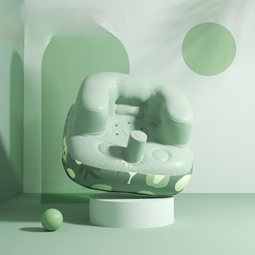 Zq Baby Inflatable Mattress Small Sofa Seat Stand Training Chair Shower Bath Drop-Resistant