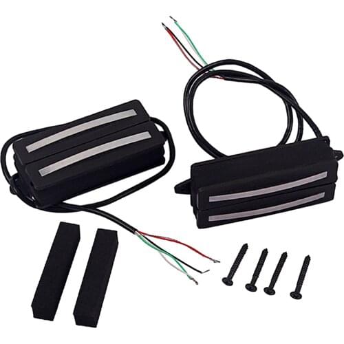 Dual Rail Humbucker Pickup Electric Guitar Pickup Black High Output Ceramic Magnet 64mm Rail for 7 String Electric Guitar