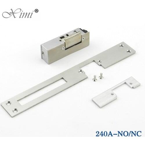 Long Type Europ Type Electric Strike Door Lock Power To Open NO Good Quality Door Access Control 12V Electric Lock 240A