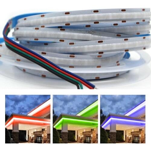 DC 12V 24V RGB COB FOB LED Strip 768leds/m Linear Lights Flexible LED Tape Ribbon RA90 room Decor Wall Dimmable