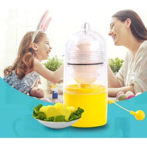 Hot Sale Egg Scrambler Shaker Silicone Pad with Pulling Rope Pulling Force Rotating Design White Yolk Whisk Mixer Kitchen Gadget