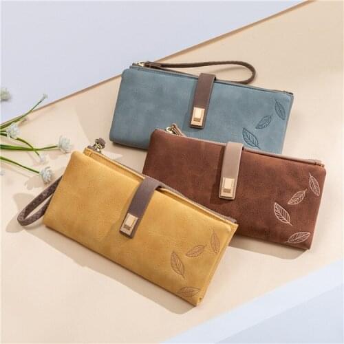 Card package ins simple large capacity personality zipper small fresh long wallet female student tide