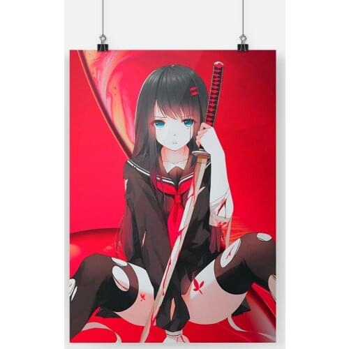 Blood code anime girl canvas painting decor wall art pictures bedroom study home living room decoration prints poste