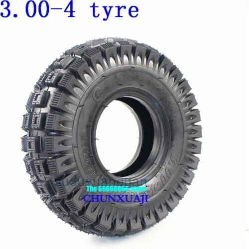 3.00-4 (10"x3", 260x85) Tire and Tube Set for Gas Electric Scooter ,Knobby Scooter, ATV and Go Kart 300-4 wheel tyres