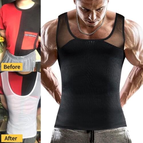 Men Slimming Body Shaper Fitness Shapewear Underwear Compression Shirt Sauna Vest Waist Corsets Posture Corrector for Men