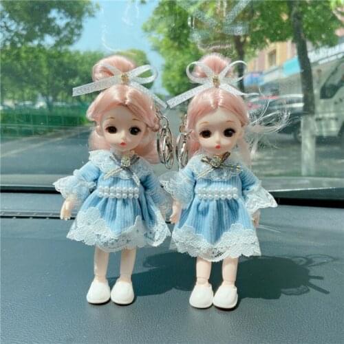 Fashion European and American Doll Anime Key Chain Creative Personality CuteGauze Skirt Key Chain Girl Bag Accessories Key Chain