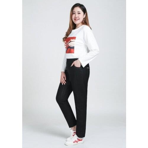Plus Size 10XL 9XL 8XL Women Long Trousers Femme Highwaisted Pencil Denim Jeans Woman High Stretch Skinny Jeans For Mujers