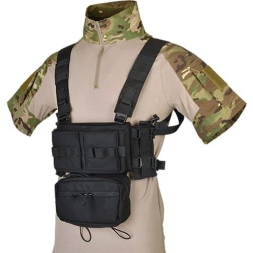 Hunting Micro Mini Flight MK3 Chassis Modular H Harness Chest Rig Subaabdominal SACK 5.56 MOLLE MAG Pouch Nylon Men Solid