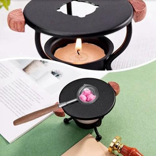 Wax Seal Kits Sealing Wax Warmer Melting Furnace Wax Seal Warmer Spoon Kit Tool for Stamp Letter Envelopes Invitations