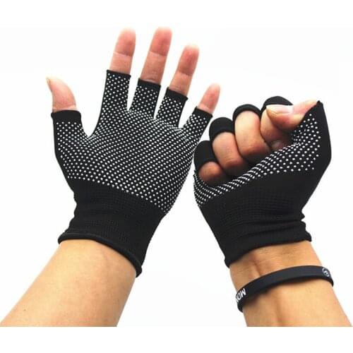 Nylon Cycling Gloves Breathable Anti-slip Outdoor Gym Sports Yoga Exercise Half Finger Gloves MTB Bike Bicycle Gloves